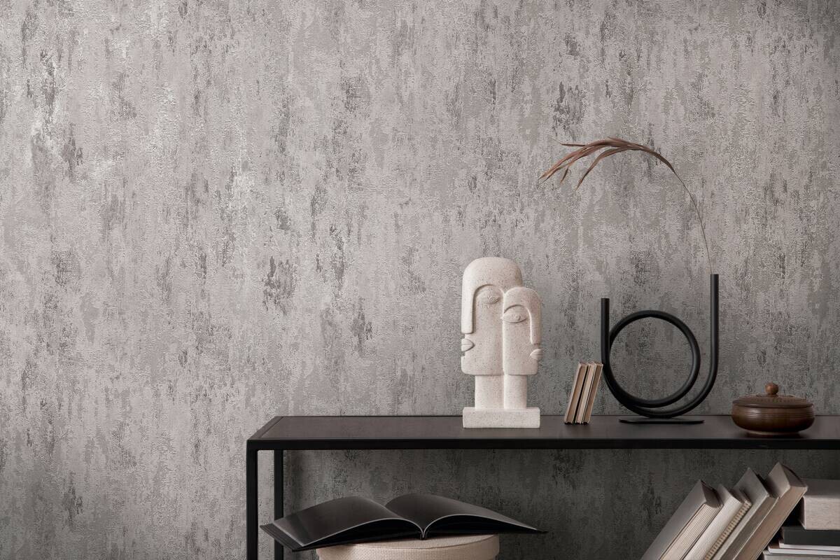 A.S.Creation Vliestapete Glänzend silber B/H/D: ca. 53x1005x9 cm