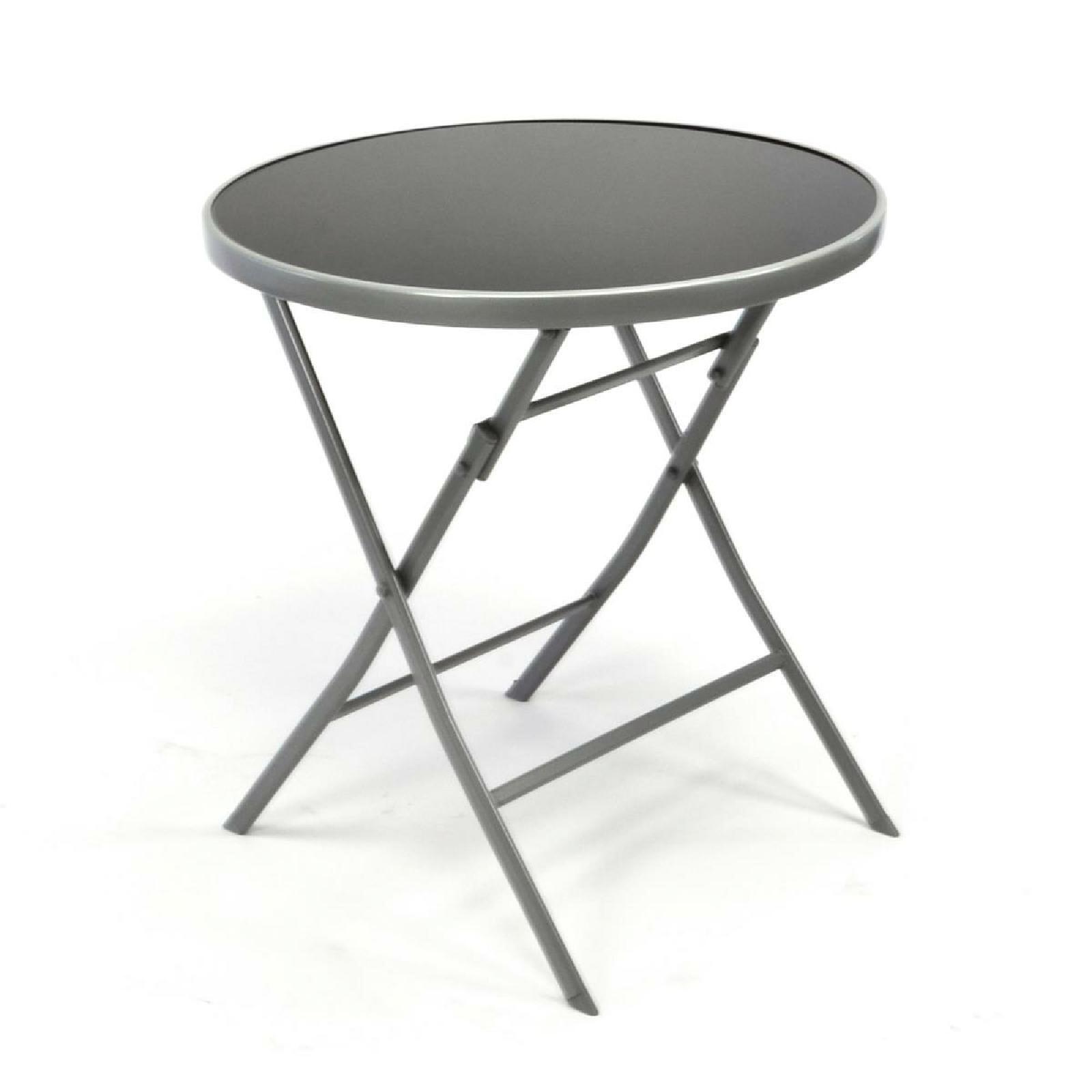 VCM Gartensitzgruppe schwarz Stahl B/H/D: ca. 55x92x73 cm