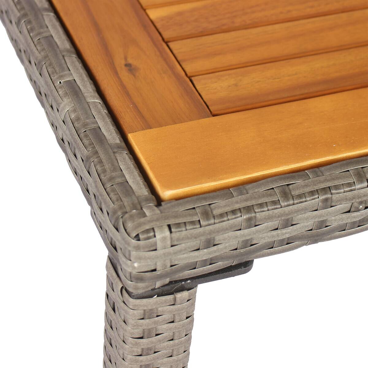 POCOline Tischgruppe Korfu grau Polyrattan