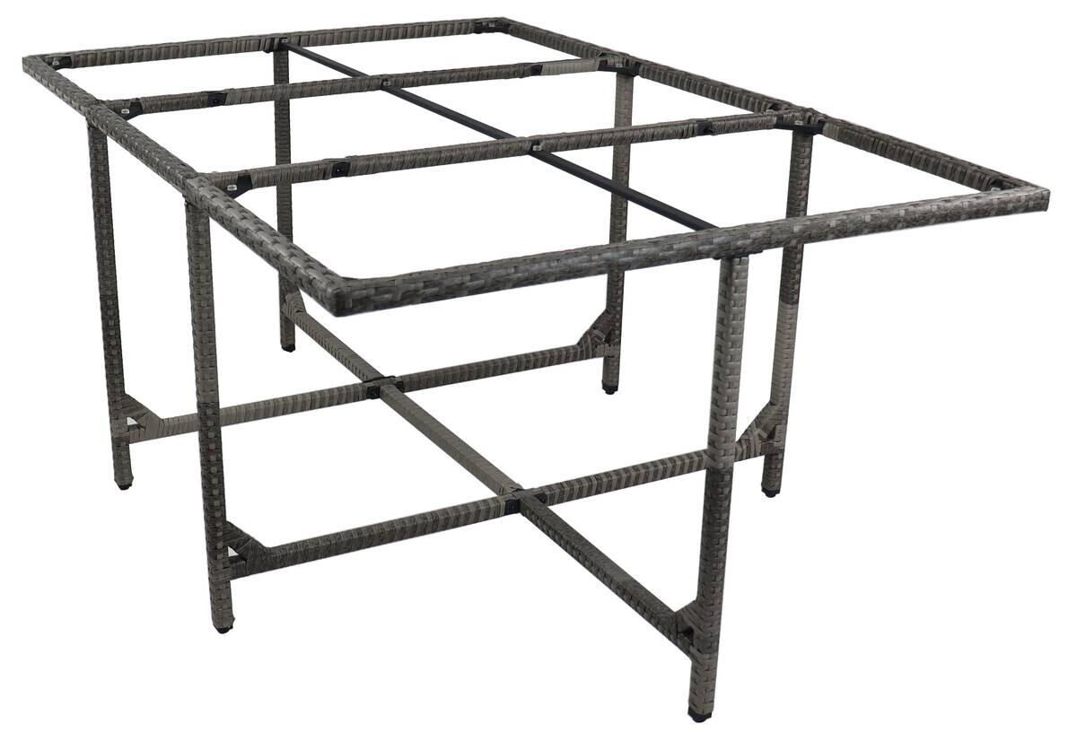 VCM Gartentisch Raloso grau Rattan B/H/L: ca. 170x74x110 cm