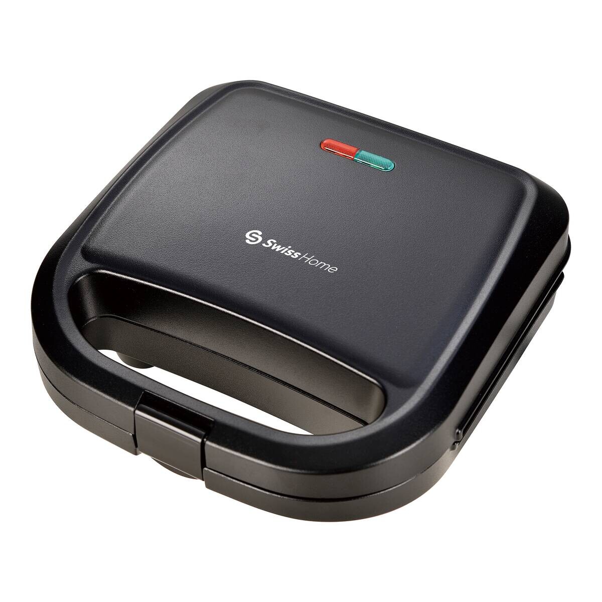 SWISS HOME Sandwichmaker schwarz Edelstahl B/H/L: ca. 11,5x24,5x24 cm