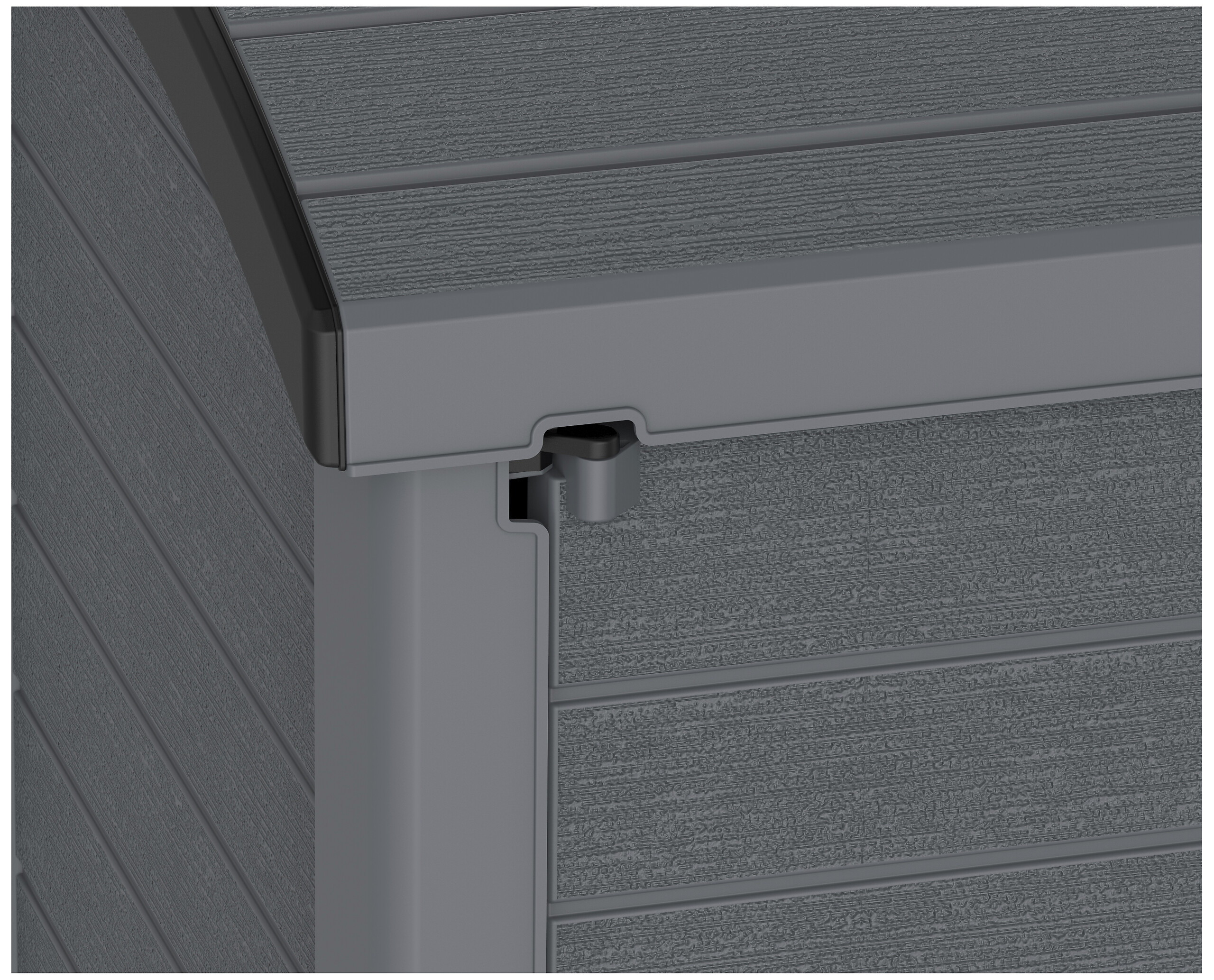 VCM Mülltonnenbox 2er StoreAway grau Kunststoff B/H/L: ca. 145x125x83 cm