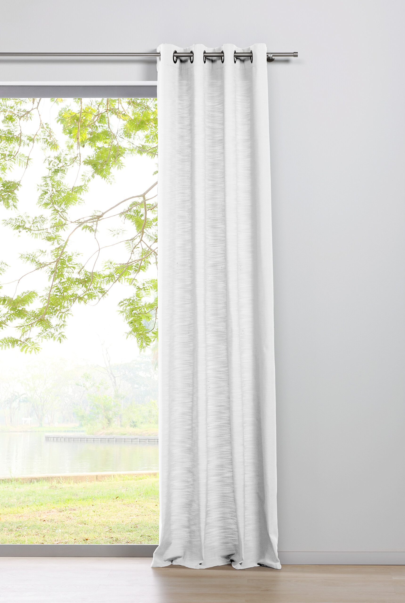 Ösenvorhang BALANCE weiß B/L: ca. 135x245 cm