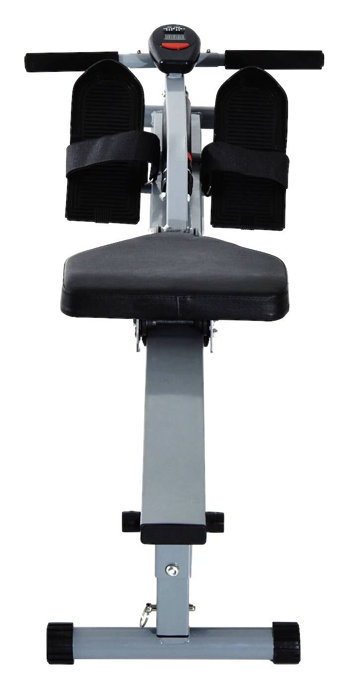 HOMCOM Ruderzugmaschine grauschwarz Stahl B/H/L: ca. 67,5x67x130 cm