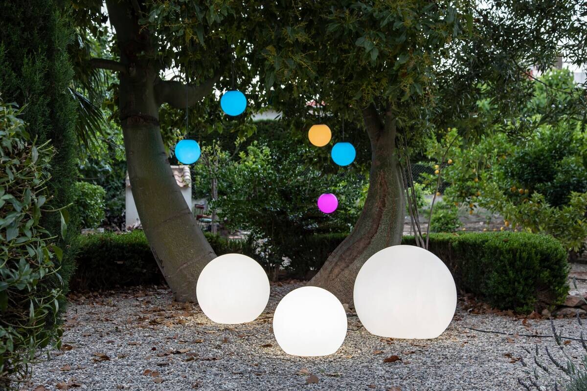 NewGarden LED-Leuchtkugel Buly-50 transparent Polyethylen B/H/L: ca. 50x44x50 cm