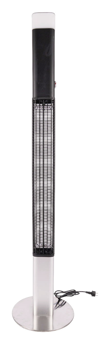 BHP Terassenheizstrahler Litauen B992325 silber schwarz Aluminium Stahl H/D: ca. 180x40 cm ca. 1500 W