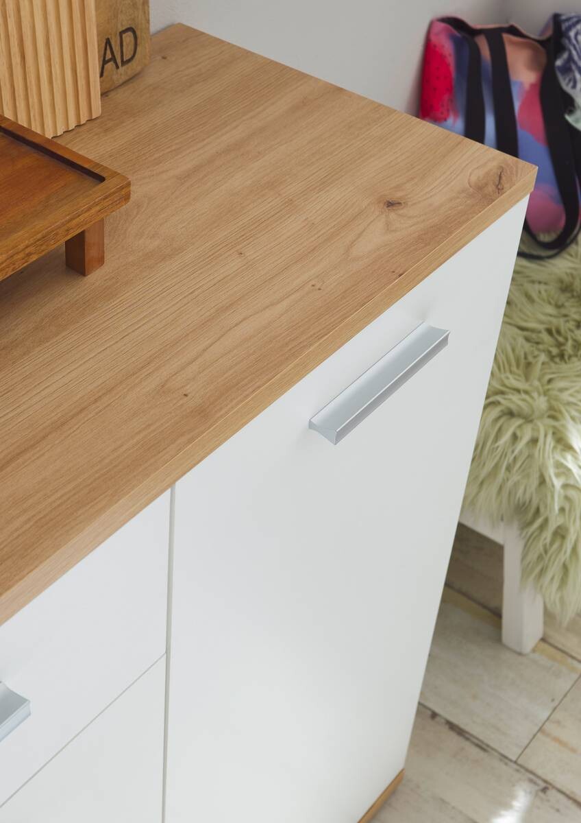Sideboard BC 1035 weiß Eiche Artisan Nachbildung B/H/T: ca. 180x86x38 cm