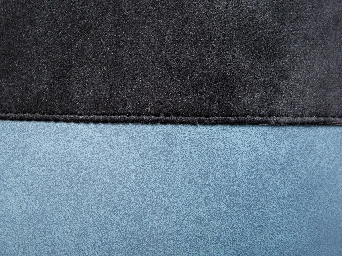 Inter Link Hocker Osame schwarz blau MDF Samtoptik B/H/T: ca. 38x43x33 cm