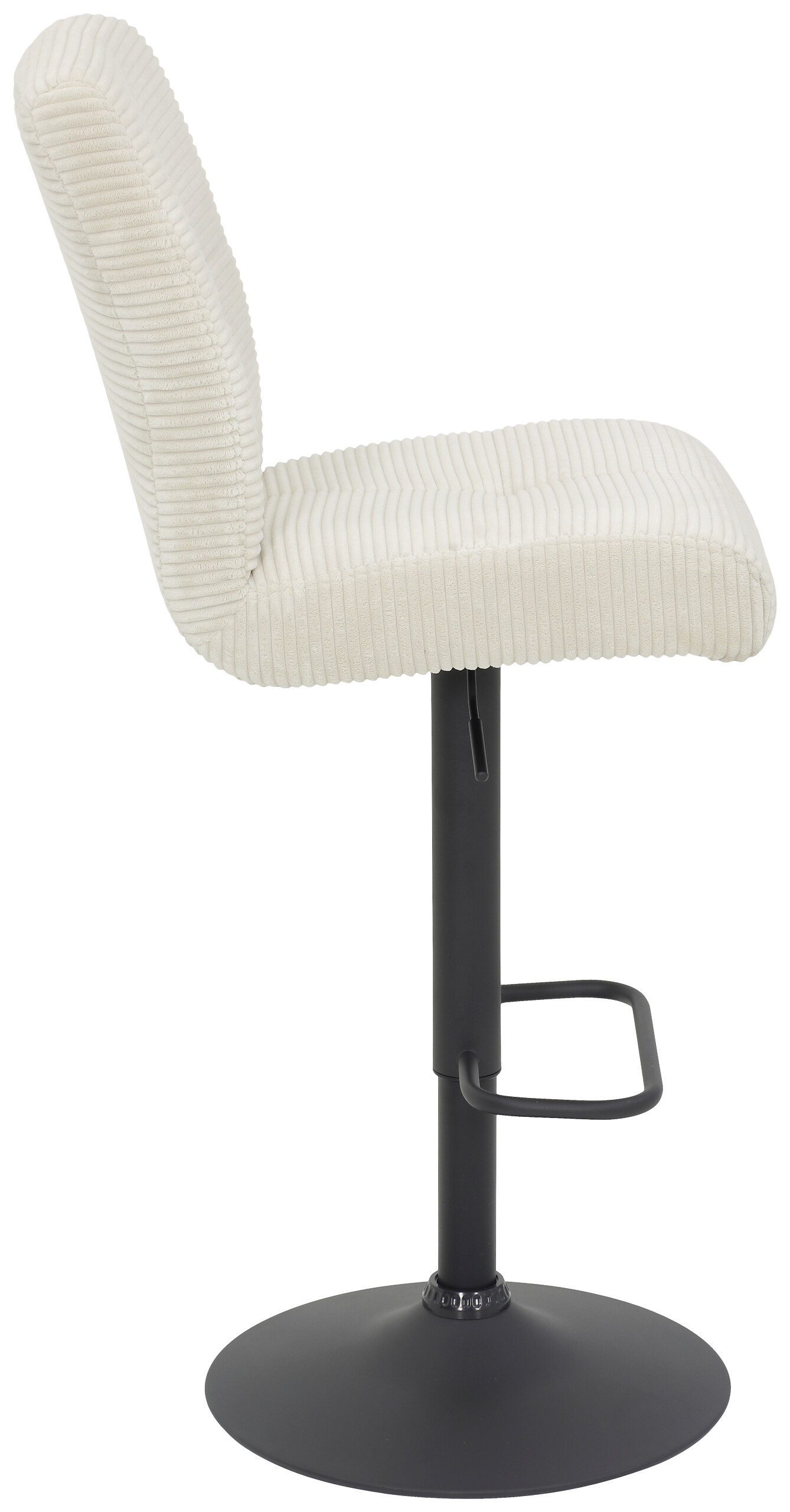 Barhocker Leni I, 2er-Set creme Microfaser B/H/T: ca. 44x124x57 cm