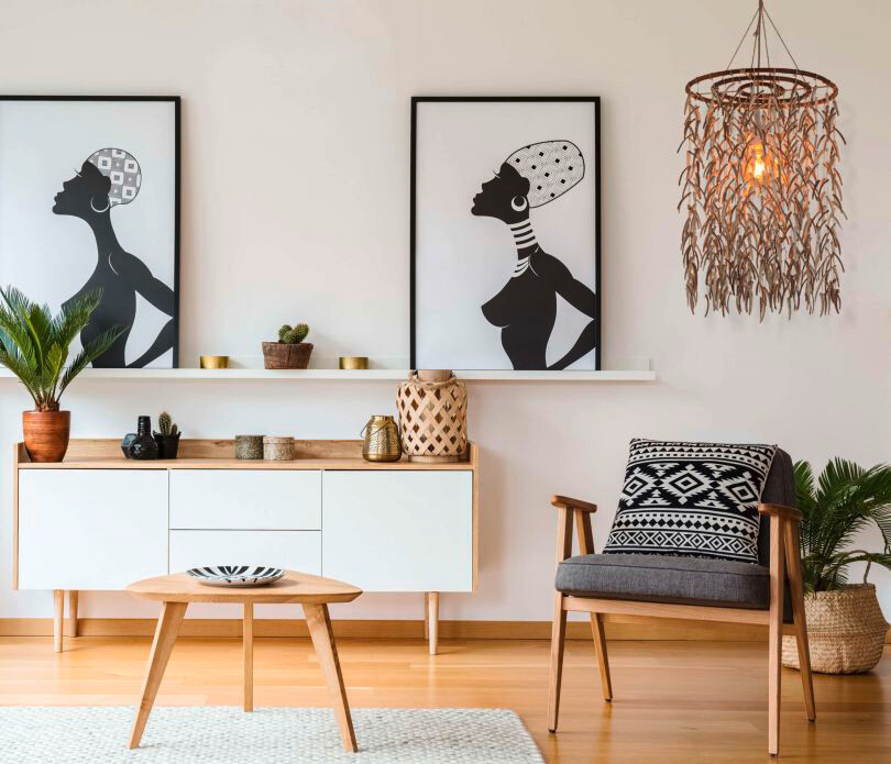 Näve Leuchten Pendelleuchte NV6122911 beige Rattan B/H/L: ca. 40x55x120 cm E27 14 Brennstellen