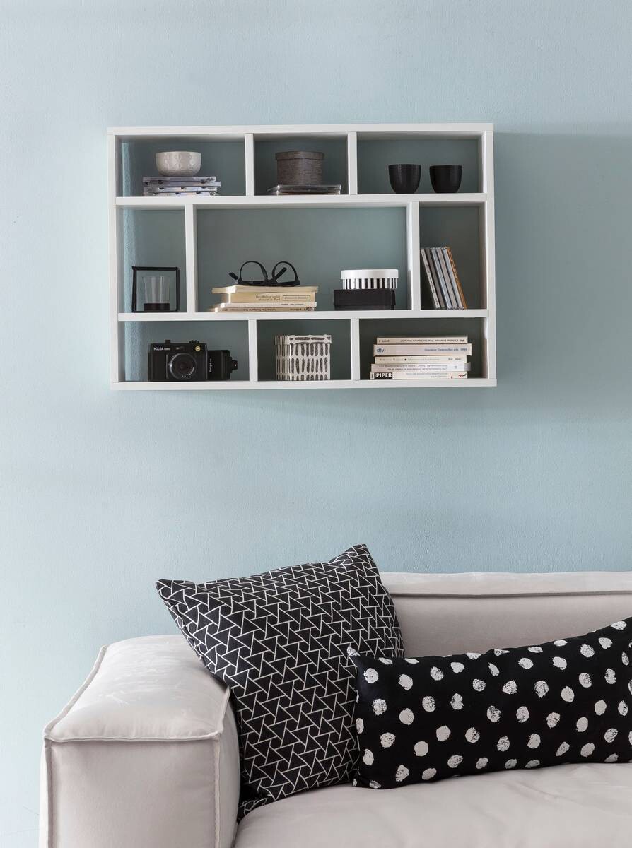 Wandregal weiß B/H/T: ca. 75x51x16 cm