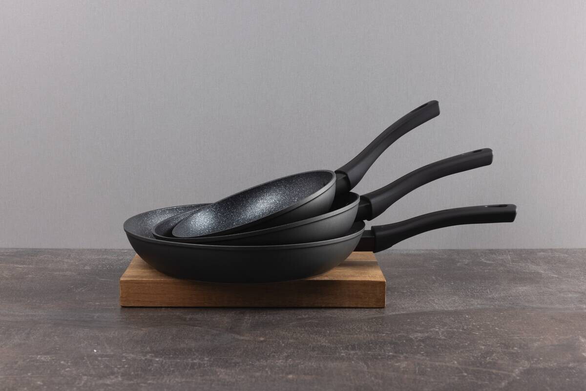 SAN IGNACIO Pfannenset WILLOW schwarz Aluminium 3 tlg.
