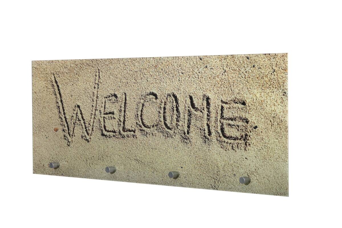 Wandgarderobe VITA sand Glas B/H/T: ca. 80x30x5 cm Wandgarderobe VITA sand Glas B/H/T: ca. 80x30x5 cm