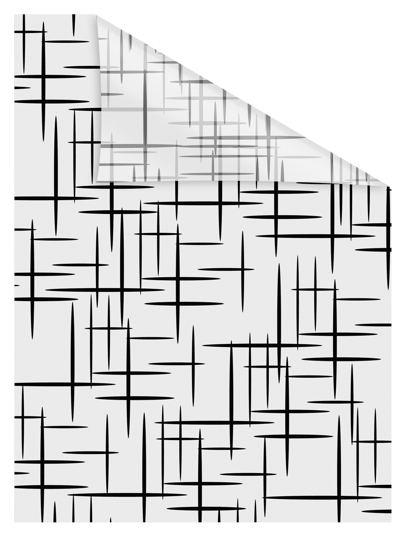 LICHTBLICK Fensterfolie Stars  Stars schwarz weiß B/L: ca. 50x50 cm