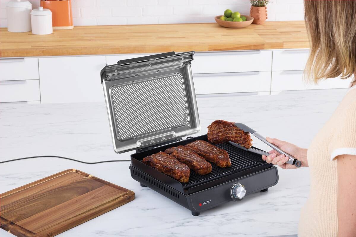 Ninja Grillplatte schwarz Edelstahl Aluminium B/H/L: ca. 7x13x37,5 cm