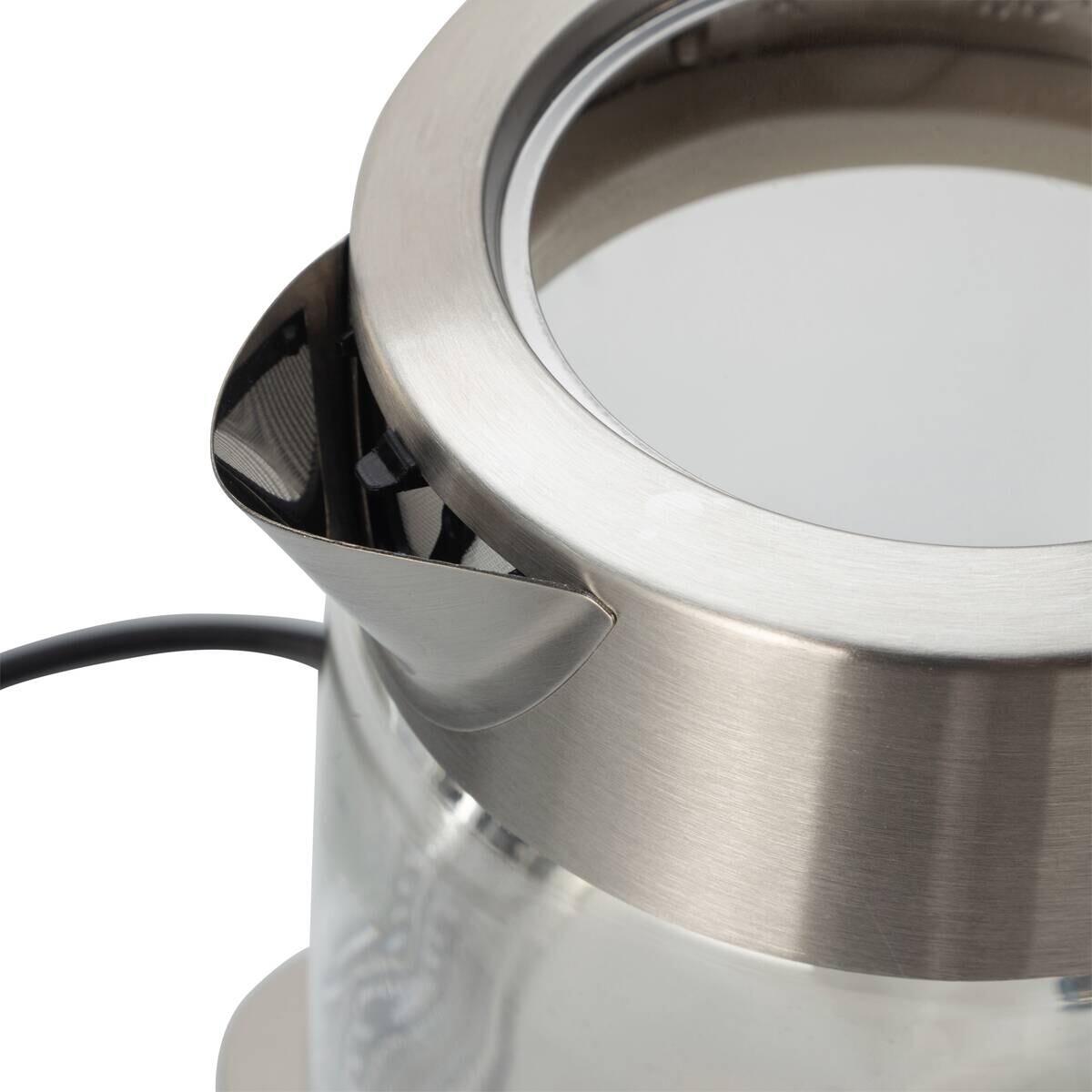 POCOline Wasserkocher silber Edelstahl Glas Kunststoff B/H/L: ca. 22,1x24,2x23,1 cm ca. 1,7 l