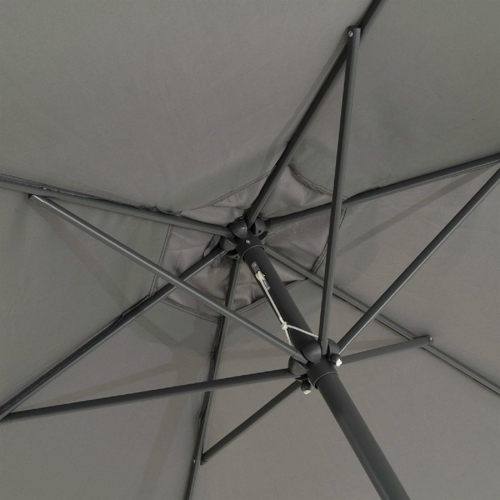 VCM Sonnenschirm anthrazit Polyester-Mischgewebe H/D: ca. 230x290 cm