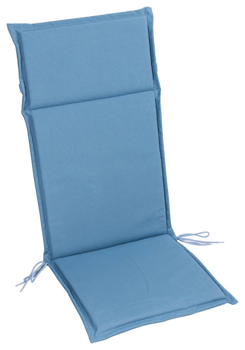 Auflage Lina rauchblau Polyester B/H/L: ca. 47x4,5x121 cm