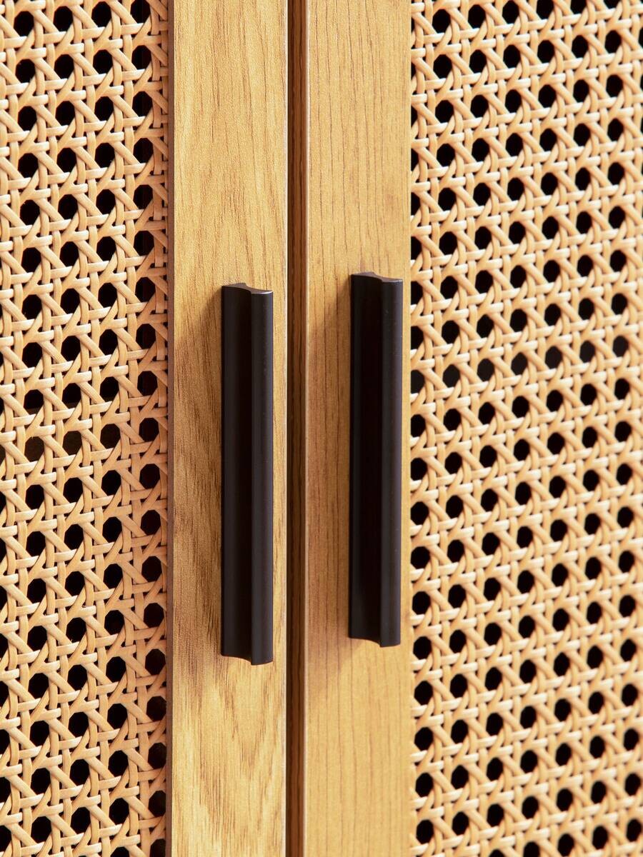 Sideboard schwarz Eiche Optik B/H/T: ca. 80x86,5x40 cm