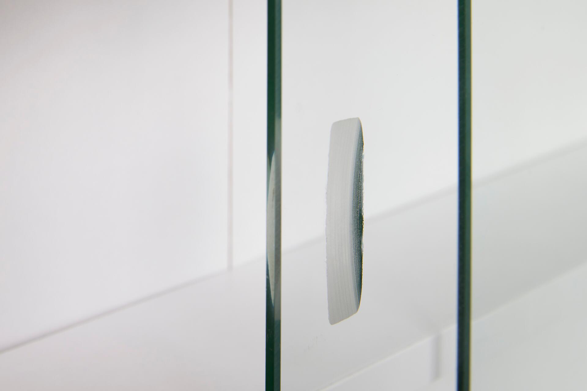 Sammelvitrine Collecty grau weiß B/H/T: ca. 80x9,5x60 cm