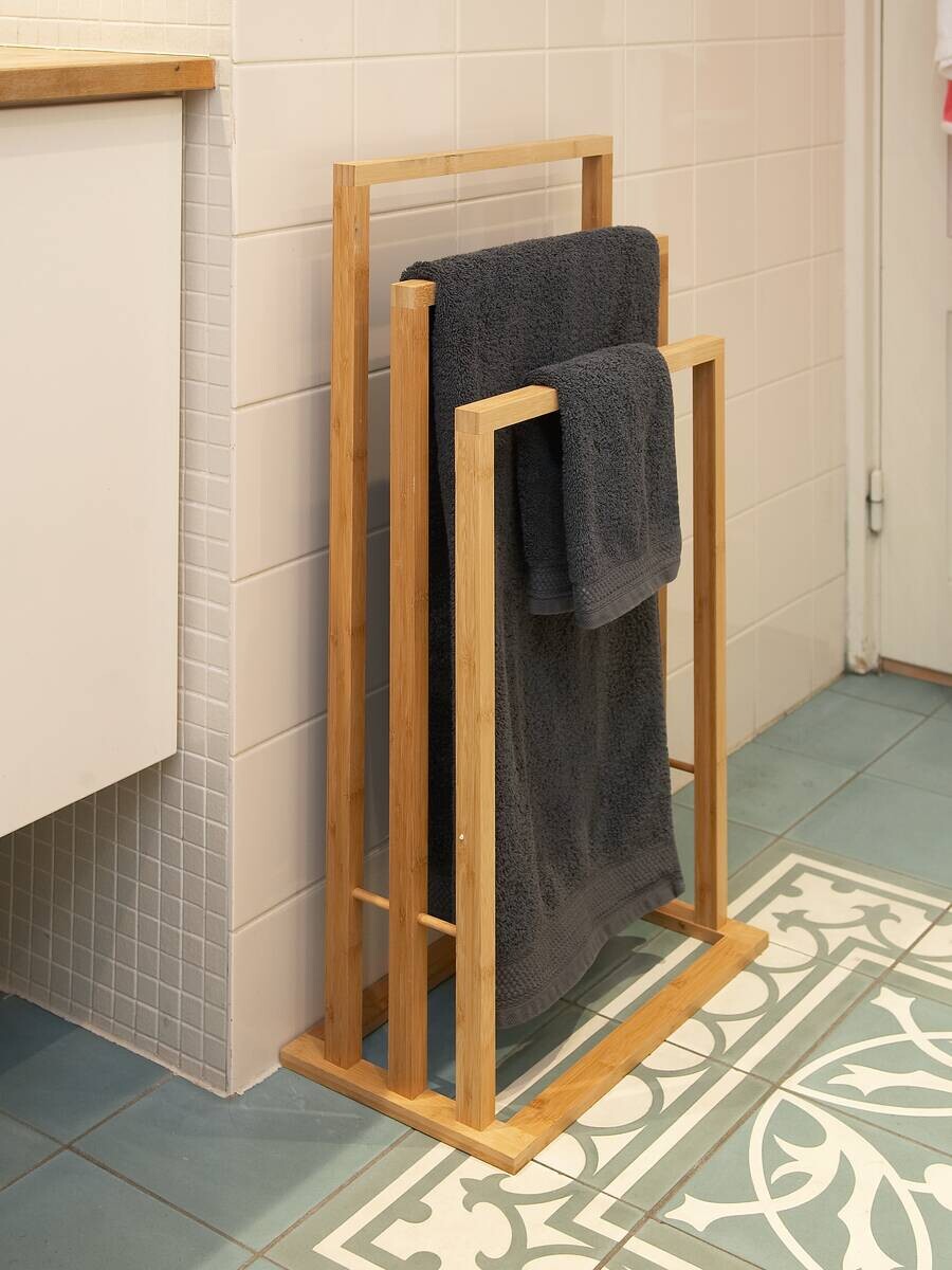 Handtuchhalter natur Bambus