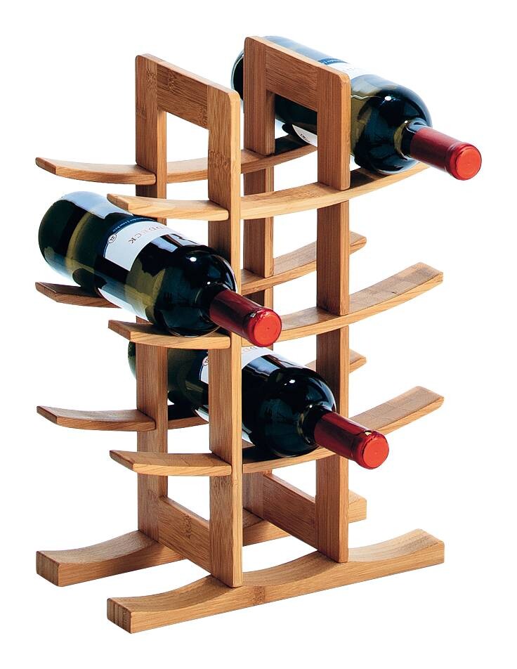 Zeller Weinregal für 12 Flaschen natur Bambus B/H/L: ca. 16x42x30 cm