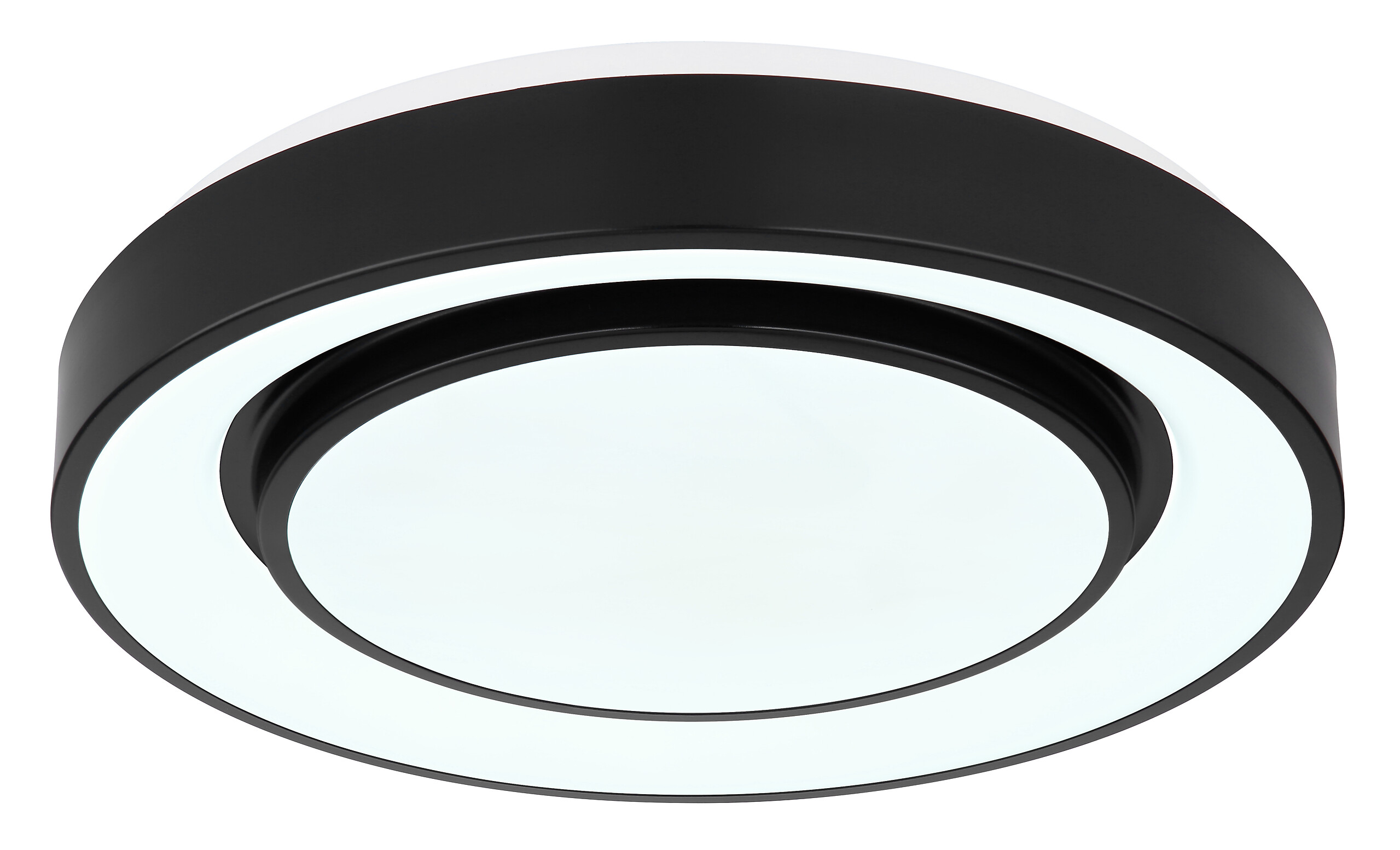 GLOBO Deckenleuchte Sully schwarz Opal Metall Kunststoff H/D: ca. 7,5x38 cm