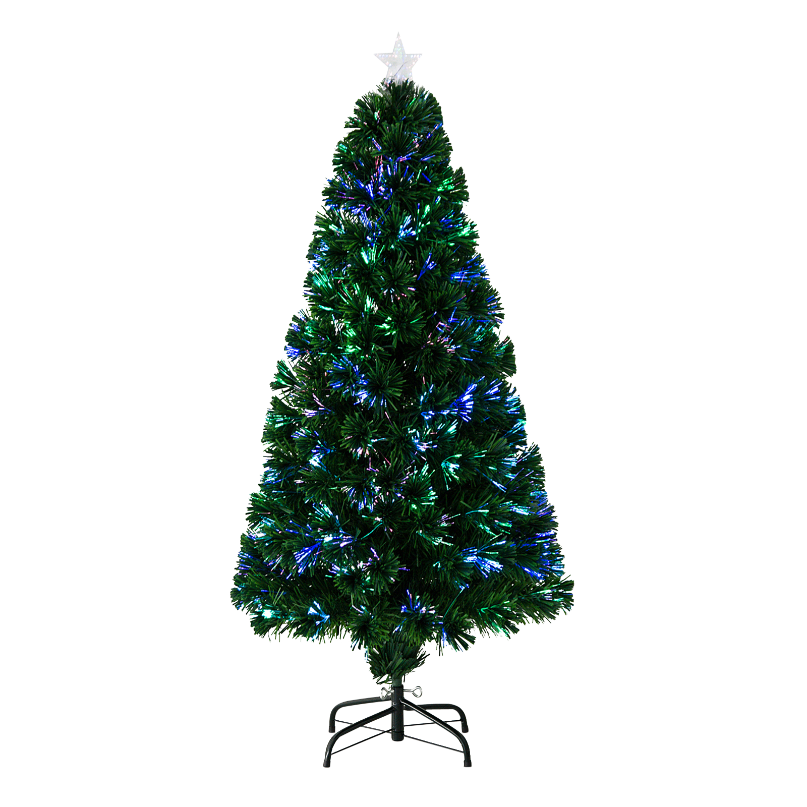 HOMCOM Weihnachtsbaum grün Metall H/D: ca. 150x60 cm