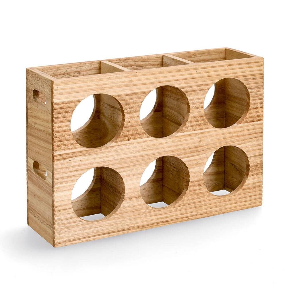 Zeller Weinregal Stripes natur Hartholz B/H/L: ca. 10,5x27x38 cm