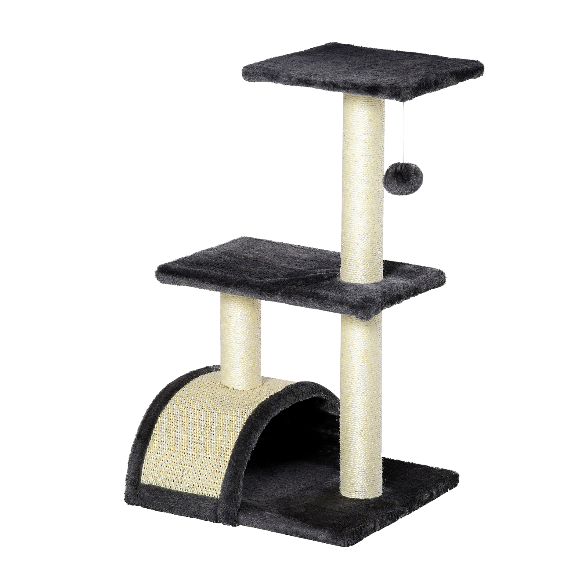 PawHut Kratzbaum grau Edelstahl B/H/L: ca. 35x40x72 cm