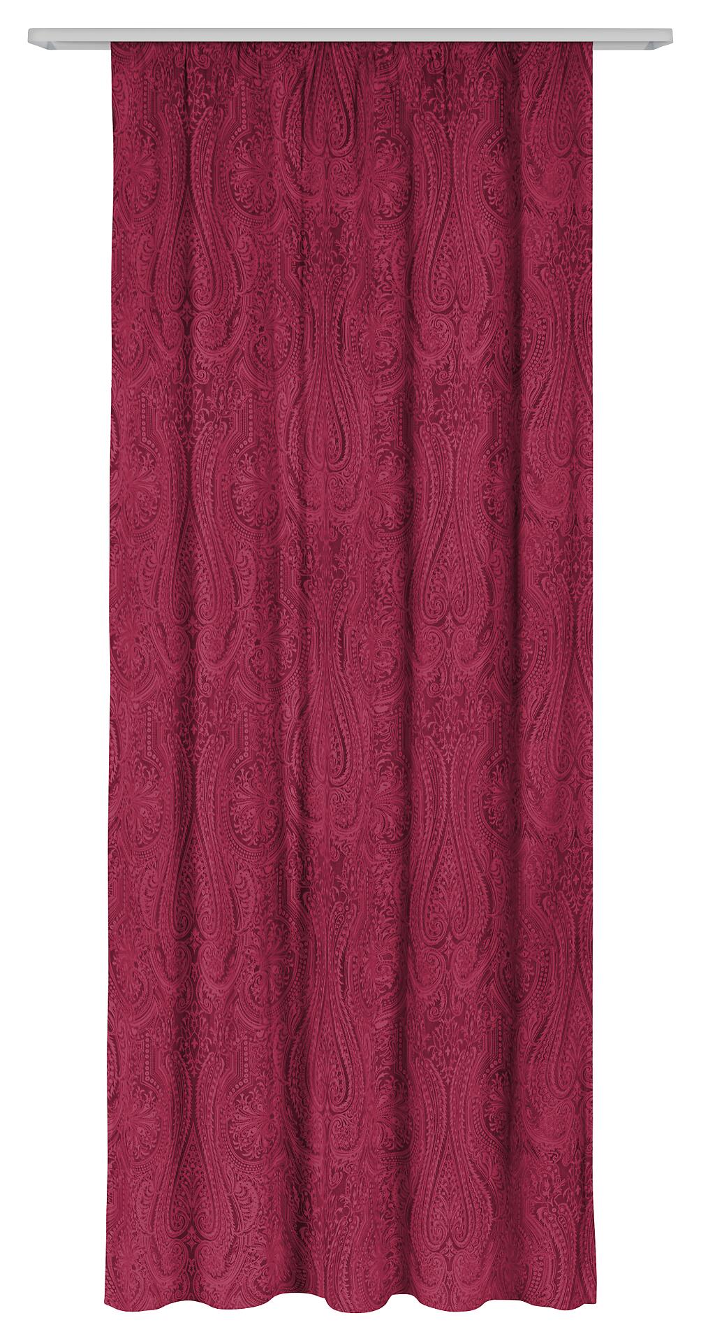 Dekovorhang Paisley weinrot B/L: ca. 140x245 cm