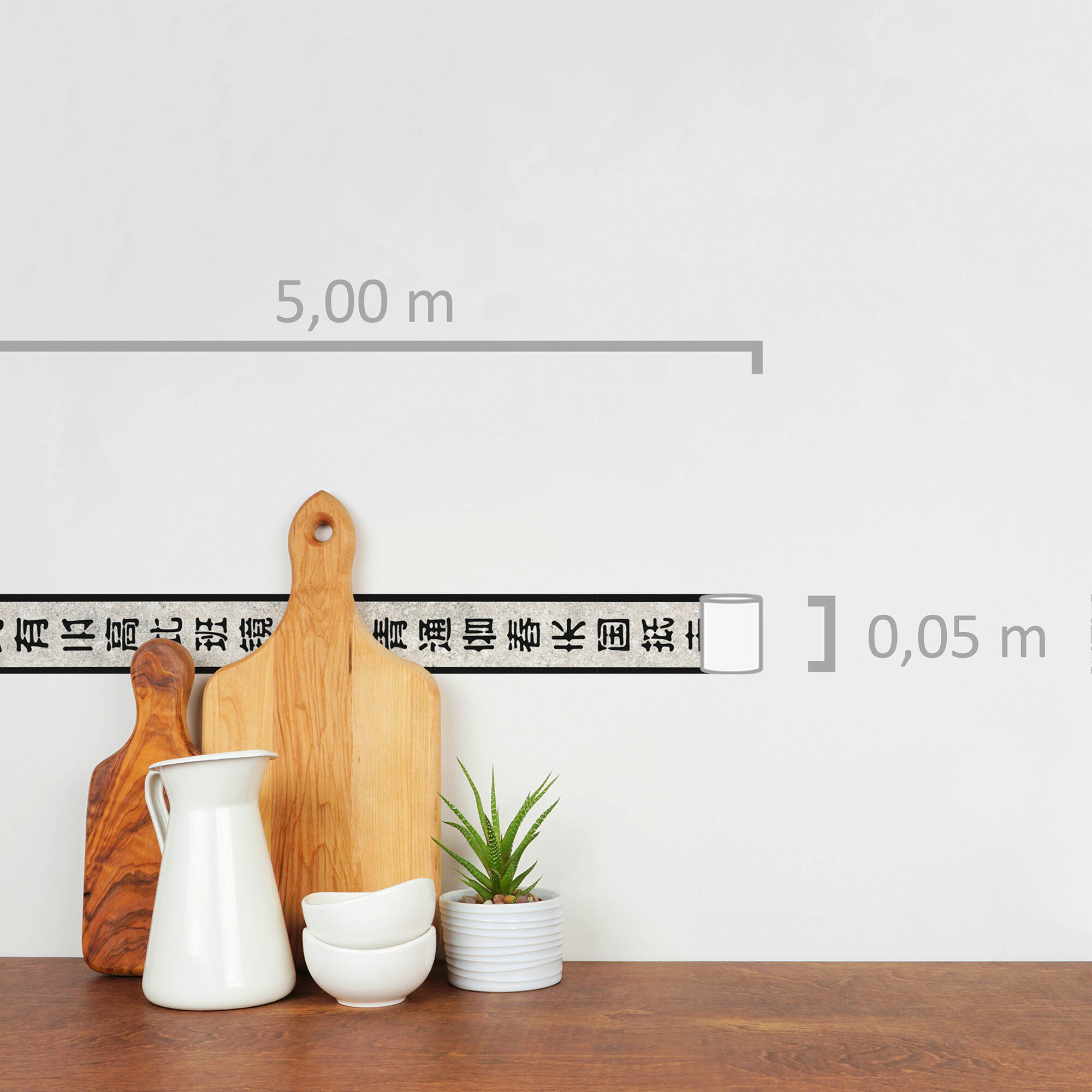 A.S.Creation Bordüre beige schwarz B/H/D: ca. 5x500x5,5 cm