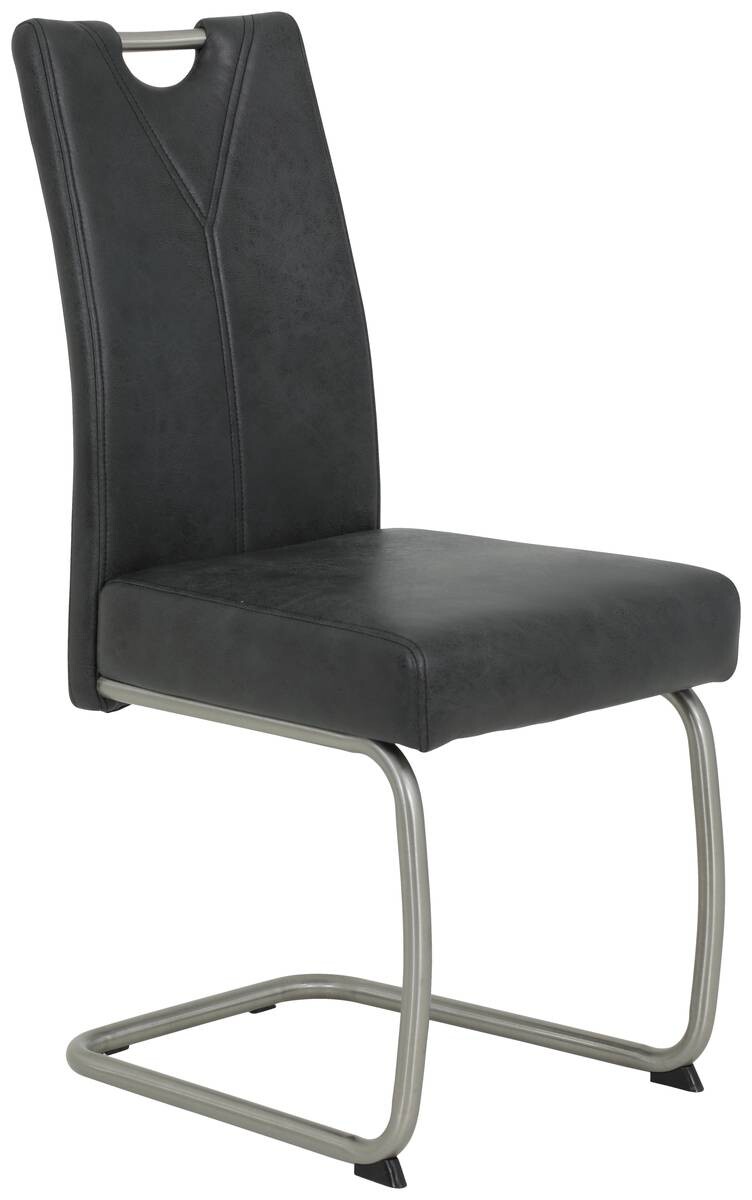 Schwingstuhl Sophie 2er Set anthrazit Vintage Microfaser B/H/T: ca. 43x99x58 cm