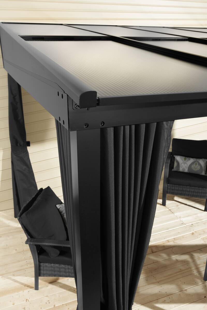 Sojag Terrassenüberdachung St. Barth anthrazit Aluminium B/H/L: ca. 363x240x240 cm