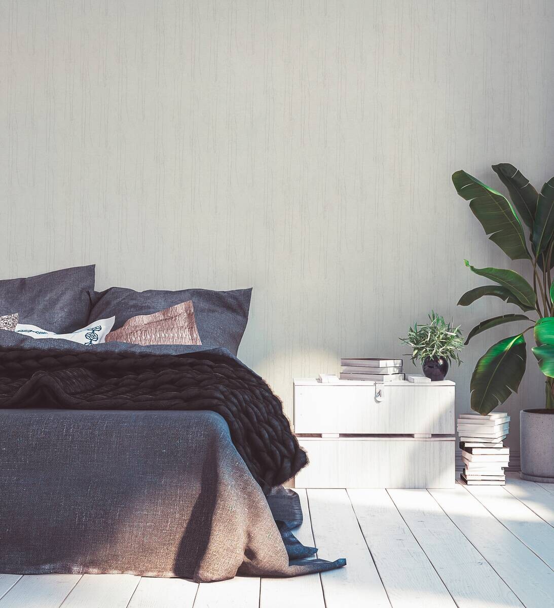 A.S.Creation Vliestapete grau B/H/D: ca. 53x1005x8,5 cm