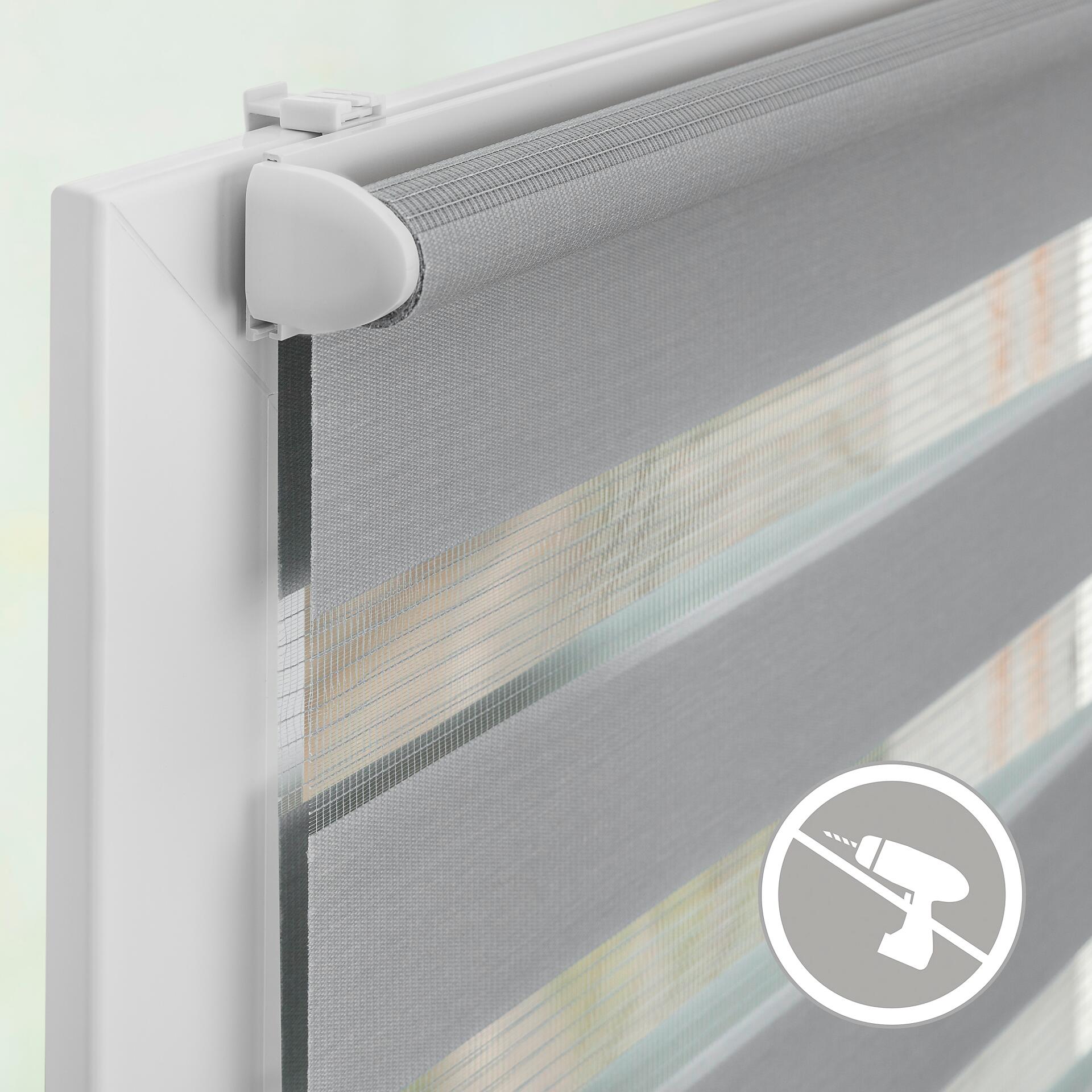 LICHTBLICK Doppelrollo Duo grau B/L: ca. 70x150 cm