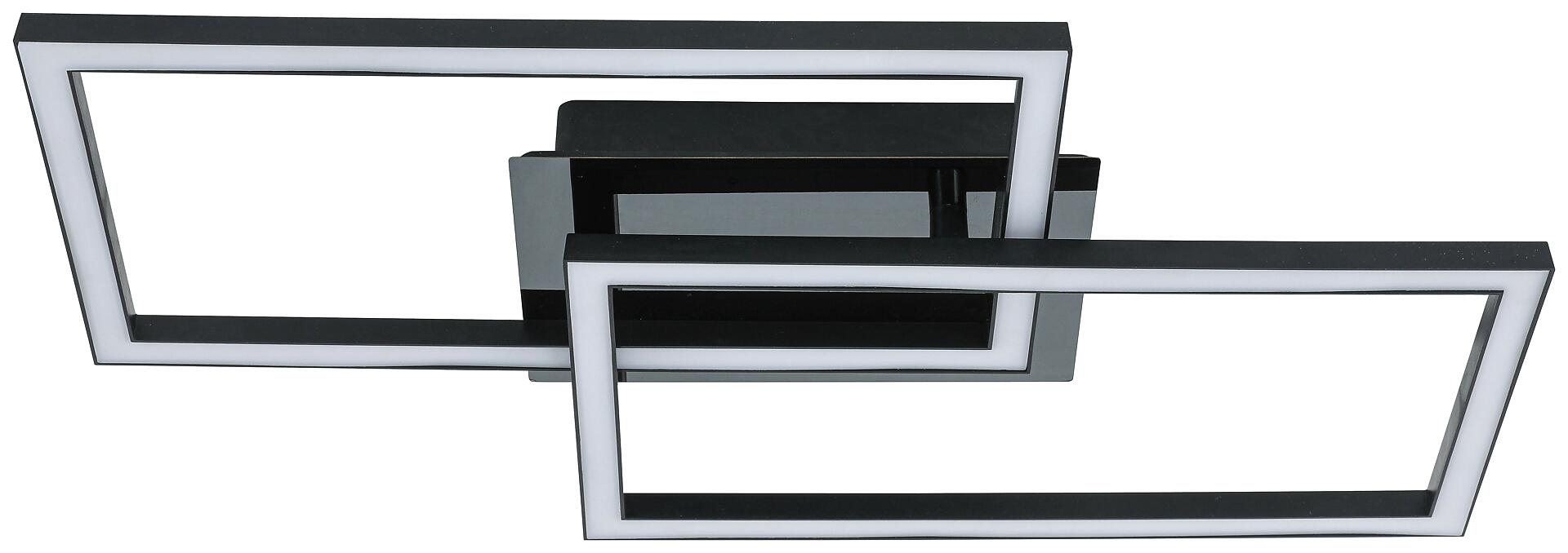 Nolo LED-Deckenleuchte Lenna schwarz Kunststoff B/H/L: ca. 50x6,5x29 cm