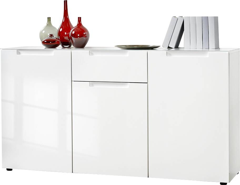 Kommode Mailand weiß Hochglanz B/H/T: ca. 146x79x40 cm