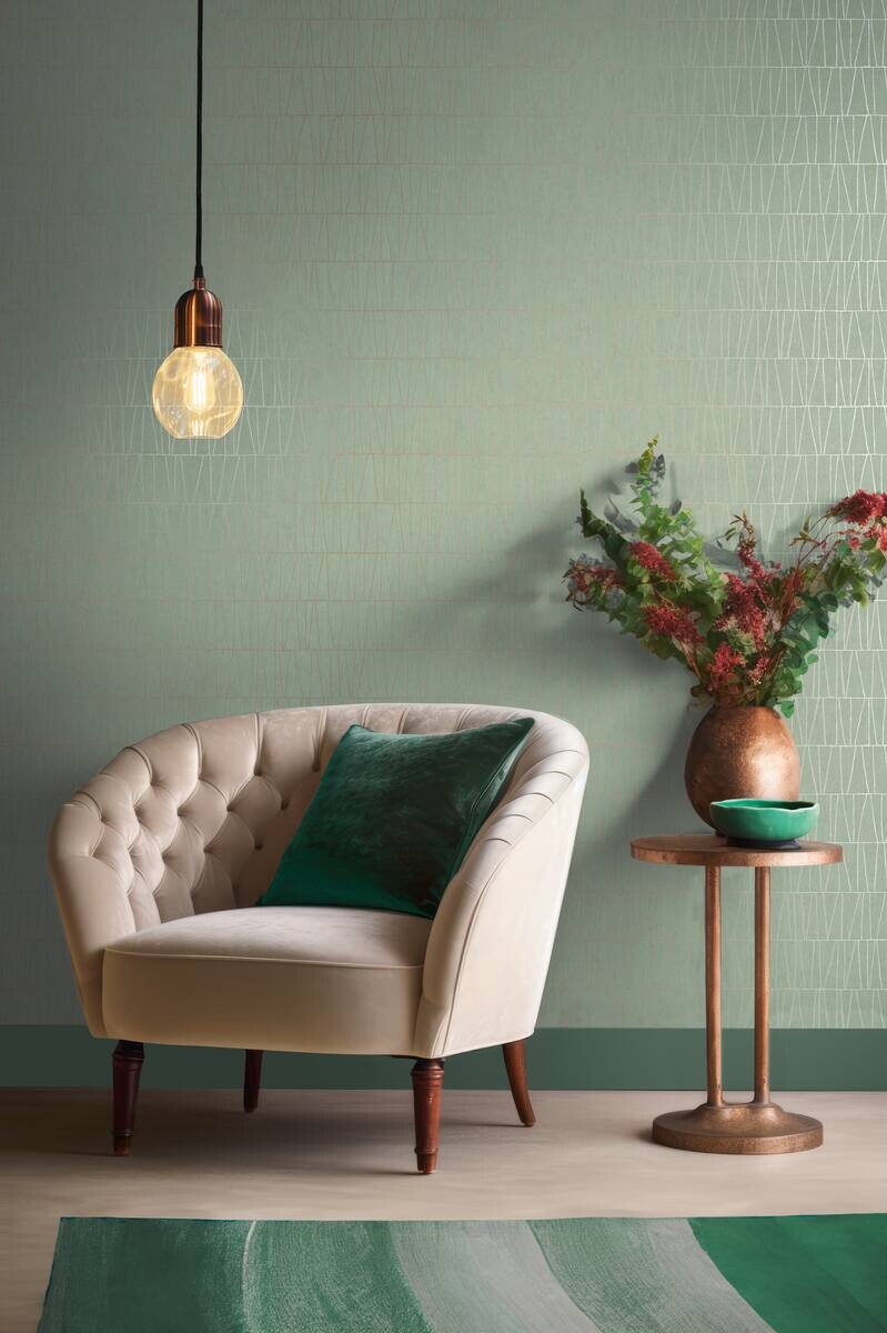 A.S.Creation Vliestapete grün gold B/H/D: ca. 53x1005x8,4 cm