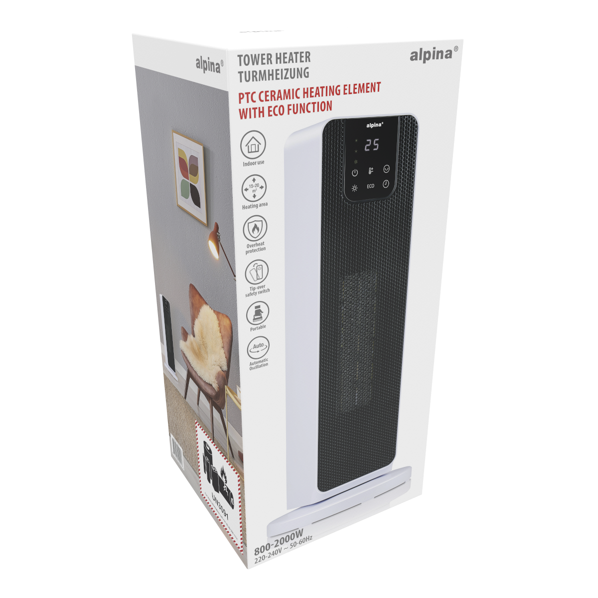 alpina Heizlüfter weiß ca. 800 W