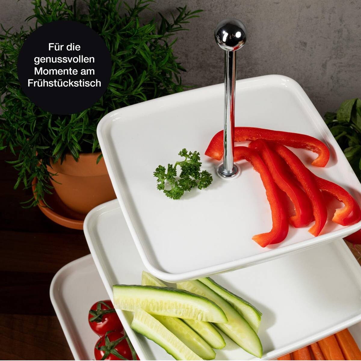 Moritz & Moritz Etagere weiß Porzellan H: ca. 35 cm