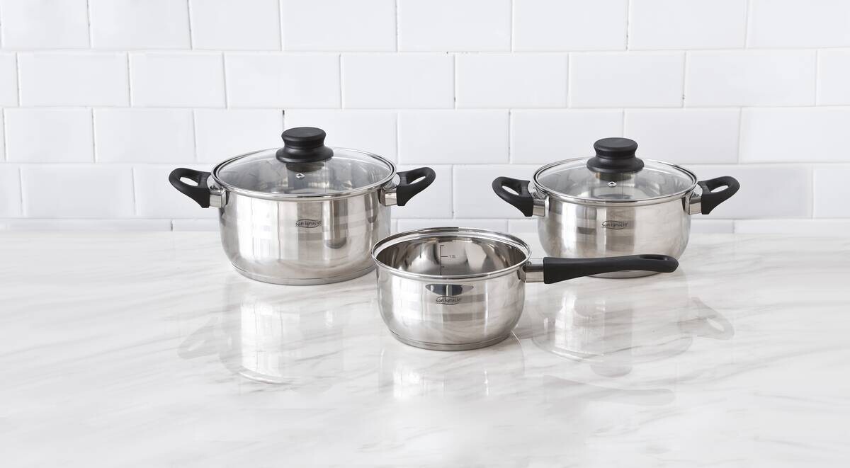 SAN IGNACIO Topfset TOLEDO silber Edelstahl 5 tlg.