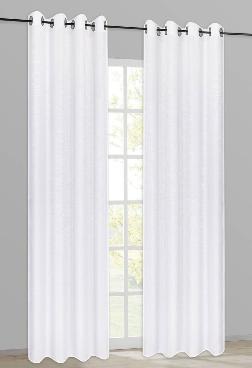 Happy Home Ösenvorhang weiß B/L: ca. 140x235 cm