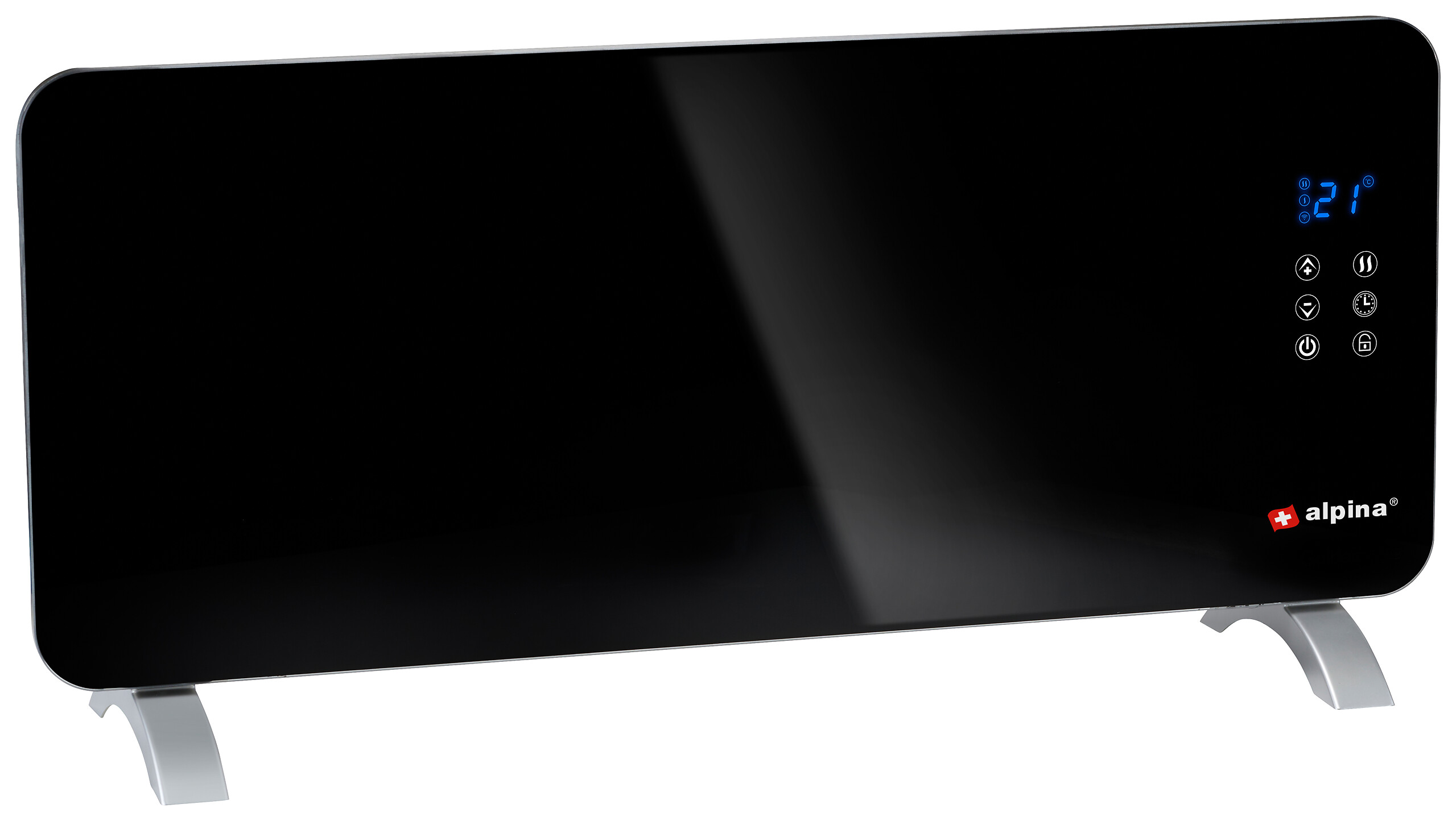 Konvektor schwarz B/H/L: ca. 13x47x96,5 cm ca. 1000 W