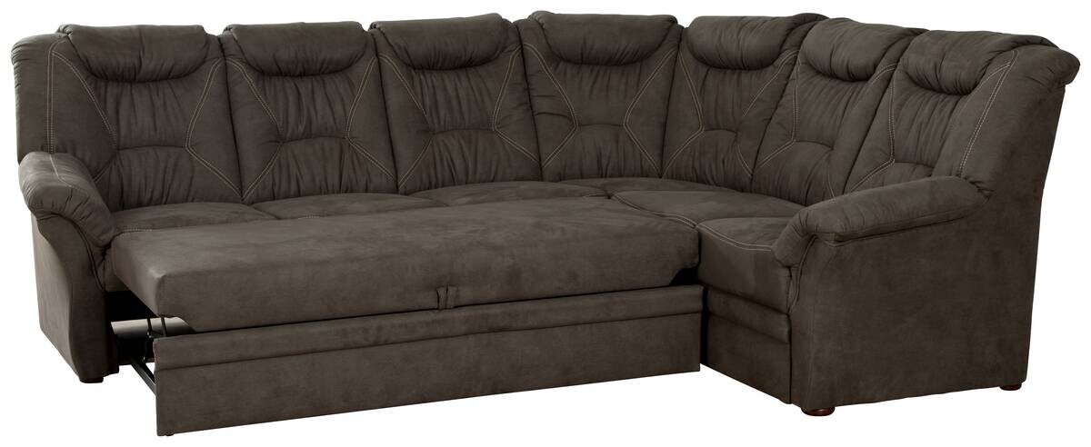 Wohnlandschaft Nelson graubraun Microfaser B/H/T: ca. 284x102x228 cm