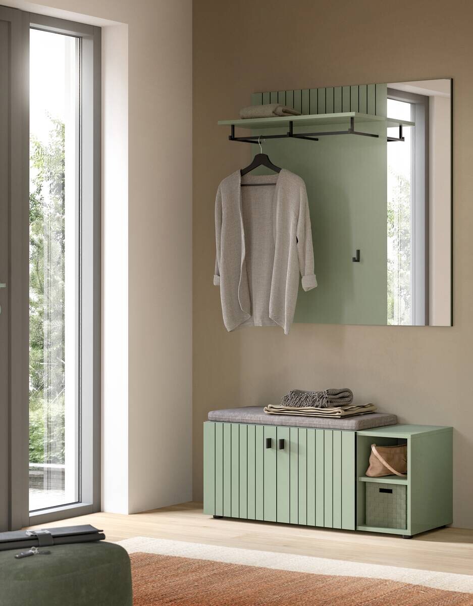 Garderobenset STATION grün B/H/T: ca. 106x192x37 cm