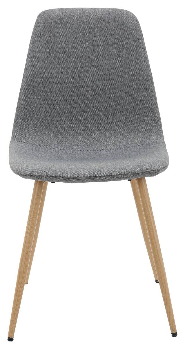 Stuhl Pia grau buche Microfaser Metall