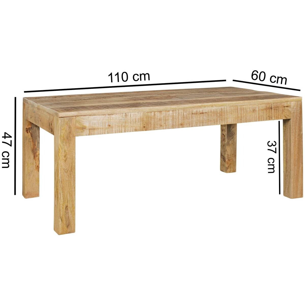 Wohnling Couchtisch braun B/H/T: ca. 110x47x60 cm