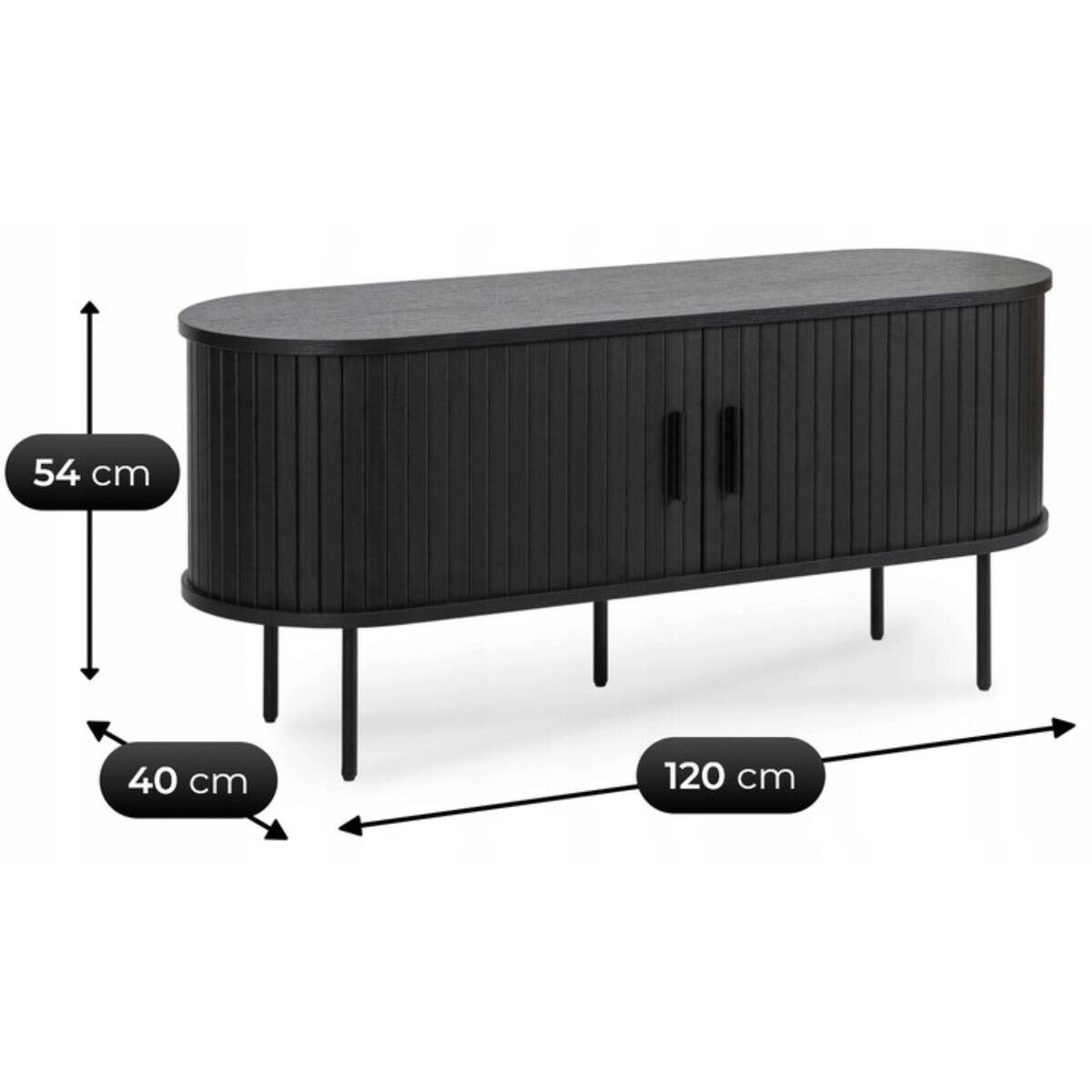 Lowboard SELVA schwarz B/H/T: ca. 120x54x60 cm