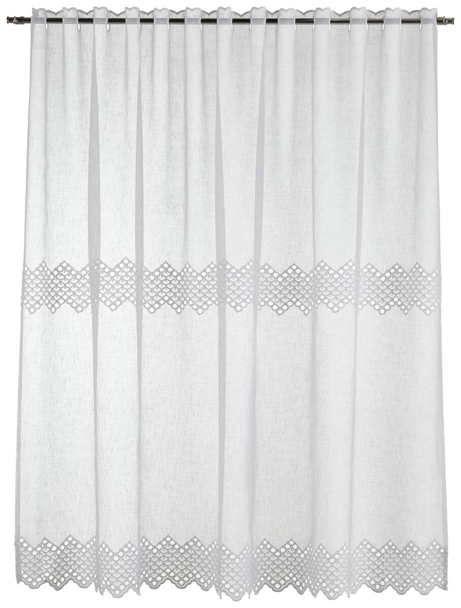 POCOline Scheibengardine Tanja weiß B/L: ca. 110x140 cm